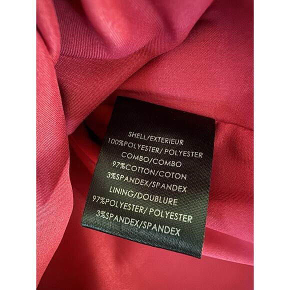 Badgley Mischka Guipur Lace Dress Pink Roll Tab Sleeve Business Casual 12 - Picture 8 of 10